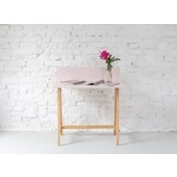 Luka bureau in lichtgrijs met essenhouten poten - 85 x 75 x 50 cm, FSC gecertificeerd