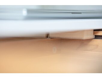 Luka antiek roze bureau met essenhouten poten - 75x50x94 cm