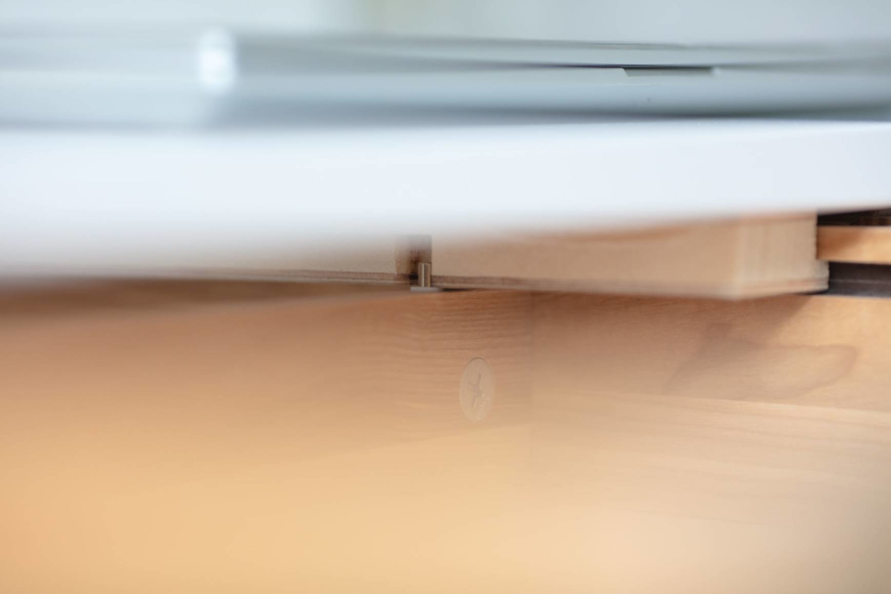 Luka antiek roze bureau met essenhouten poten - 75x50x94 cm