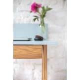 Luka Bureau in Grafiet met Essenhouten Poten - FSC100% & FSCMIX Gecertificeerd