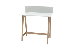 Luka Bureau - Wit, Essenhout Poten, 85x50x75 cm
