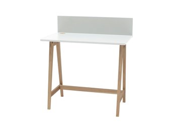Luka Bureau - Wit, Essenhout Poten, 85x50x75 cm