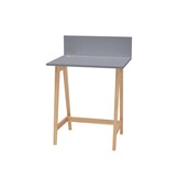 Luka bureau - Donkergrijs gelakt MDF & essenhout poten, FSC100% gecertificeerd