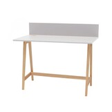 Luka bureau | Lichtgrijs essenhouten poten | 110x50 cm
