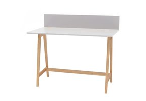 Luka bureau | Lichtgrijs essenhouten poten | 110x50 cm