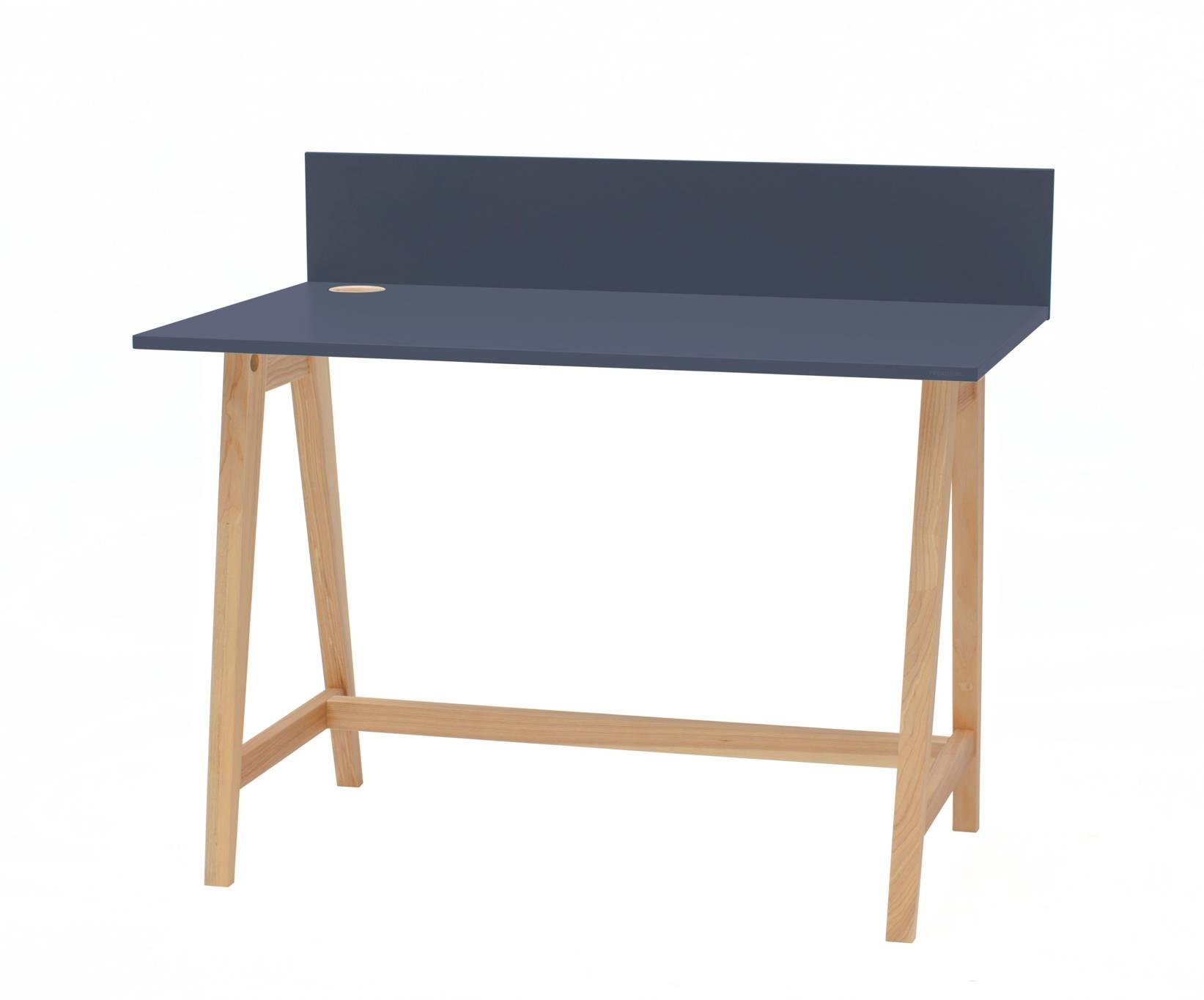 Luka bureau - 110cm breed - Grafiet - Essenhout poten