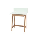 Luka Ashwood schrijftafel - Essenhout poten - Vluchtige munt kleur - 65x50x94 cm