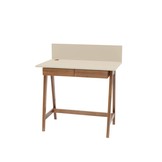 Luka Bureau | Eiken Poten | Bruin Beige Kleur | 2 Lades