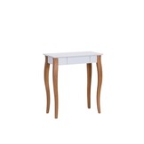 Lillo Wit Bureau - Beukenhout Poten - 1 Lade - 65cm Breedte