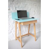 Luka Bureau | Donker Betongrijs | Eiken Poten | Lade | FSC Gecertificeerd