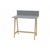 Luka Donkergrijs Bureau - Essenhouten Poten | 85x50x75cm