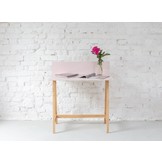 Luka bureau, rood, 85cm breedte, essenhout poten