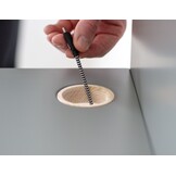 Luka donkergrijs bureau met essenhouten poten - 85x75x50cm