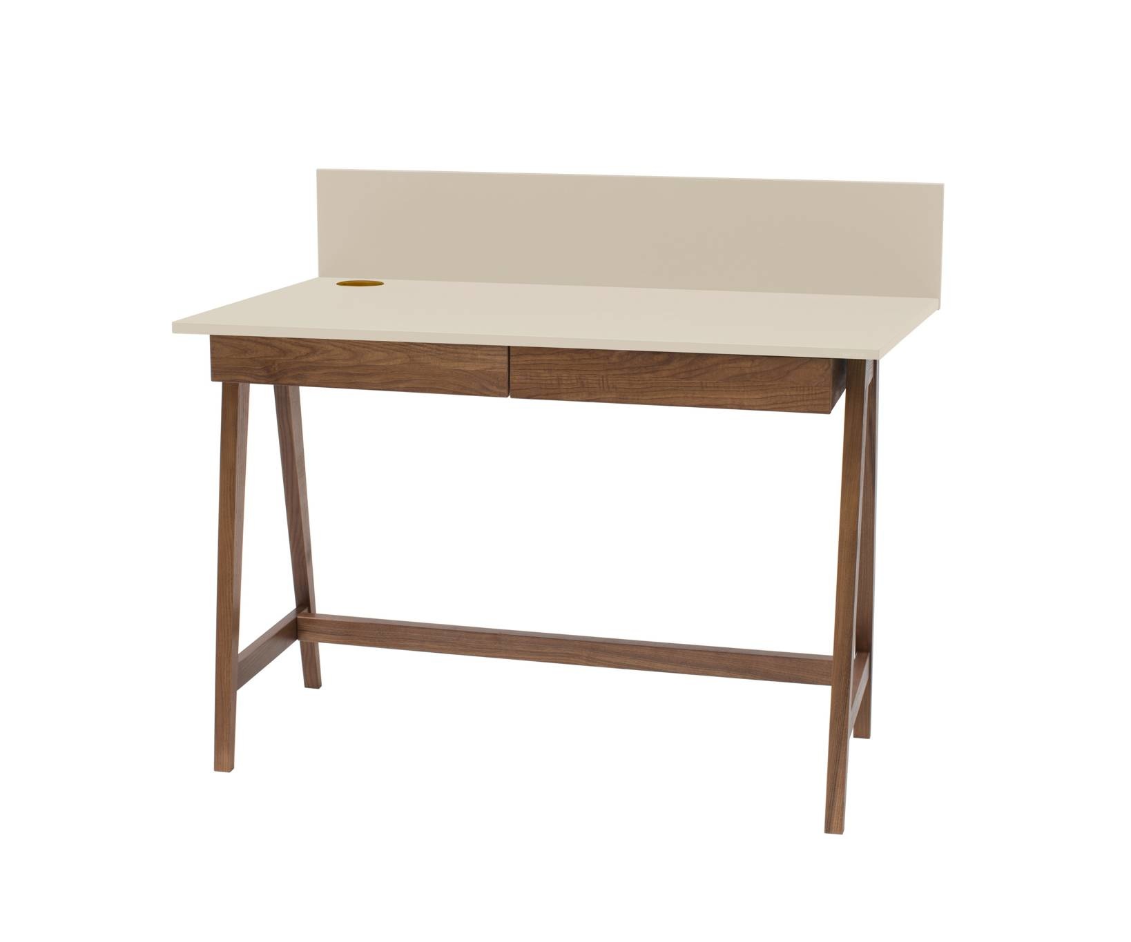 Luka Bureau | Bruin Beige | Eiken Poten | Inclusief Lades