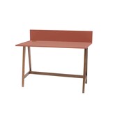 Luka bureau in antiek roze met eiken poten - 110 cm breed
