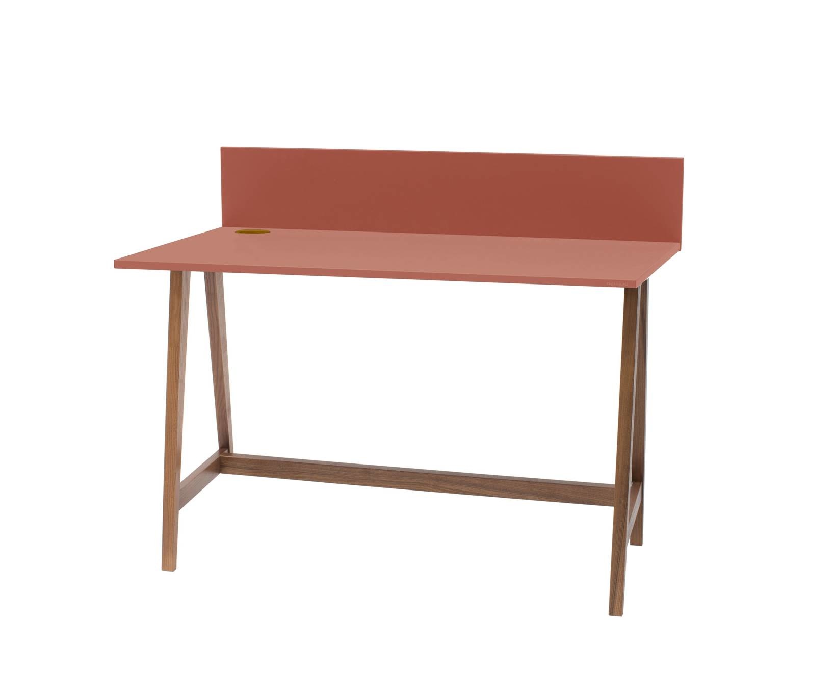 Luka bureau in antiek roze met eiken poten - 110 cm breed