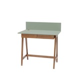 Luka bureau - Saliegroen - Eiken poten - 110 cm breedte - Inclusief lade.