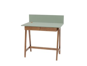 Luka bureau - Saliegroen - Eiken poten - 110 cm breedte - Inclusief lade.