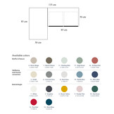 Luka Hoekbureau - Krijtwit, Links, 135x85cm, Essenhout & gelamineerd MDF, 2 lades