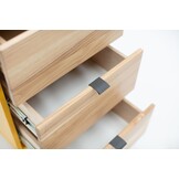 Luka Opbergkast in Krijtwit | Essenhout & gelamineerd MDF | FSC-gecertificeerd | 3 lades