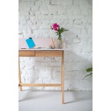 Luka Grafiet Bureau | 110cm Breed met Essenhouten Poten & Lade