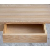 Luka L-vormig bureau | 135x85cm | Essenhouten poten | 2 lades