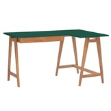 Luka Hoekbureau | Zeegroen | Rechts | Eiken poten | FSC-gecertificeerd