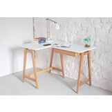 Luka Hoekbureau - Beverbruin - Essenhouten poten - Incl. Lade | 115x85x75cm