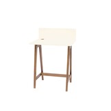 Luka krijtwit bureau met eiken poten | 65x50x75 cm | essenhout en MDF | FSCMIX gecertificeerd