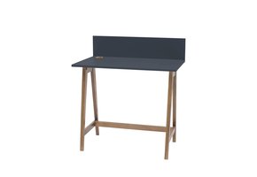Luka Grafiet Bureau | 85cm breedte | Eiken poten