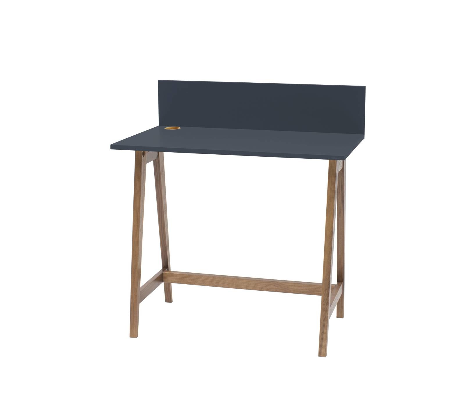 Luka Grafiet Bureau | 85cm breedte | Eiken poten