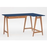 Luka Hoekbureau, Marineblauw, Rechts, Eiken poten, FSC-gecertificeerd