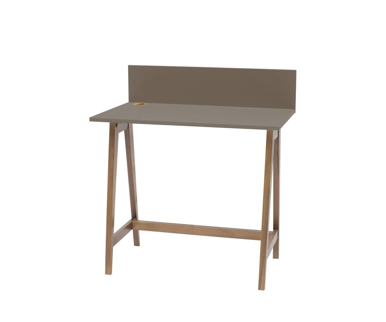 Luka eiken bureau - 85cm breedte, beverbruin
