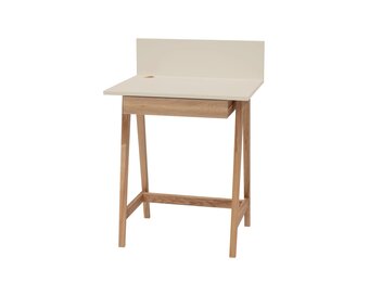 Luka Essenhouten Bureau | Bruin Beige | Met Lade | FSCMIX Gecertificeerd