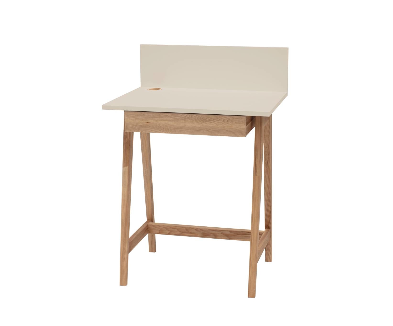 Luka Essenhouten Bureau | Bruin Beige | Met Lade | FSCMIX Gecertificeerd