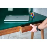 Luka Hoekbureau Antiek Roze met Eiken Poten - 135x85x75 cm, FSC100% Gecertificeerd