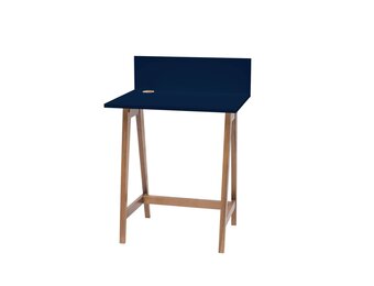 Luka Marineblauw Bureau - 65cm Breedte | Eiken Poten | FSC Gecertificeerd
