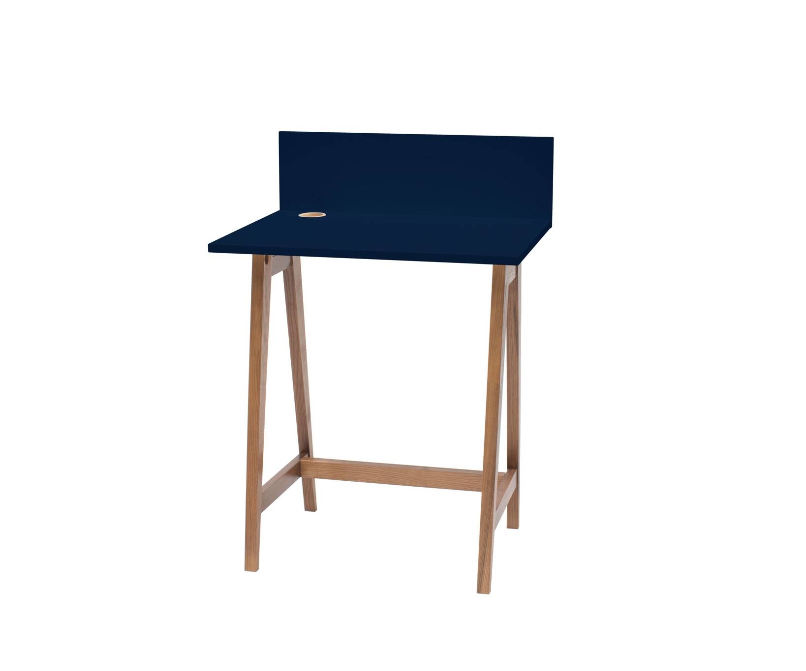 Luka Marineblauw Bureau - 65cm Breedte | Eiken Poten | FSC Gecertificeerd