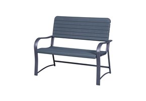 Garden Line - tuinbank - kunststof - 117x92x68 cm - zwart