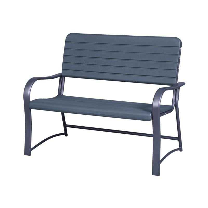 Garden Line - tuinbank - kunststof - 117x92x68 cm - zwart