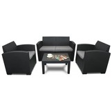 Garden Line - tuinset - loungeset - met kussens - zwart