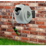 Gardenline - tuinslang haspel - slanghaspel - 15 m - grijs