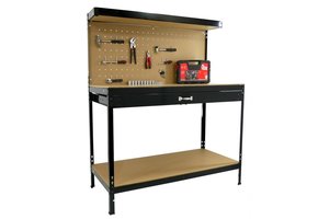 Garden Line - werkbank - met achterwand & lade - 119x50x149,5cm