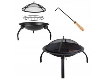 Gardenline - vuurschaal - deksel met pook - 56x56x39,5 cm