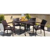 Garden Line - tuintafel - 80x80x73 cm - bruin