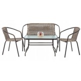 Garden Line - tuinset - polyrotan - klassiek en elegant - bruin