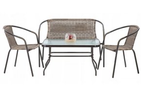 Garden Line - tuinset - polyrotan - klassiek en elegant - bruin