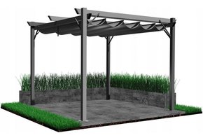 Garden Line - pergola zonwering - 300x300x230 cm - grijs