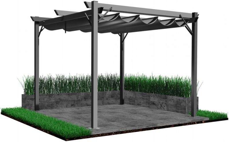 Garden Line - pergola zonwering - 300x300x230 cm - grijs