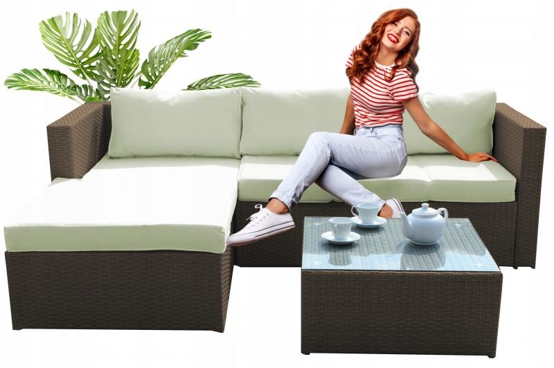 Garden Line - tuinset -  loungeset - met kussens - crème bruin